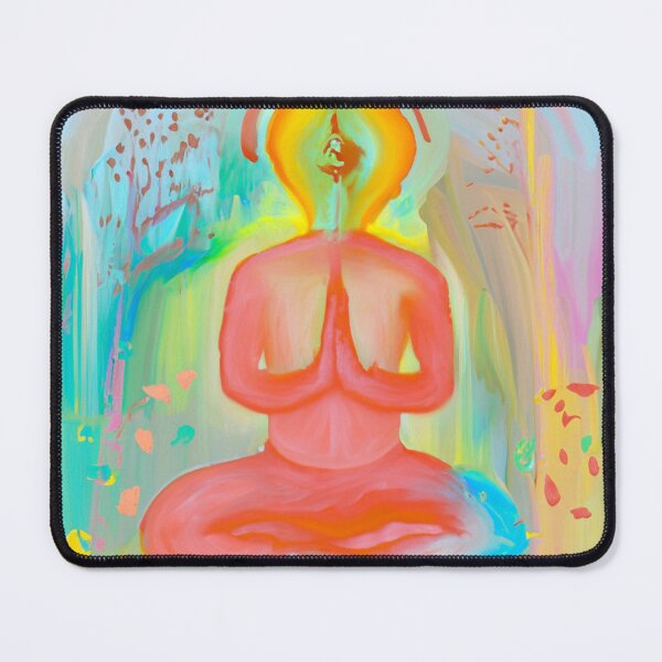 Item preview, Colorful paitning of a meditating peace designed and sold by zajkart.