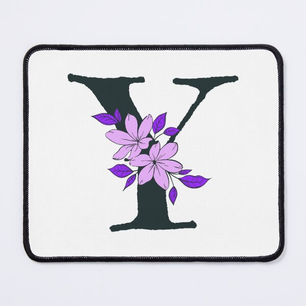 Item preview, Purple floral Y monogram designed and sold by Coffee Lifestyle.