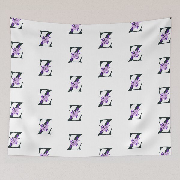 Item preview, Purple floral Z monogram designed and sold by Coffee Lifestyle.