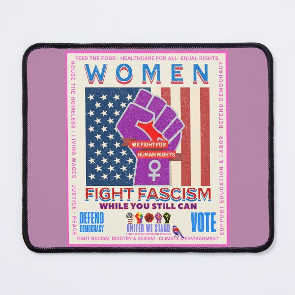 Item preview, PMD00961 Progressive Movement Designs vintage patriotic American Women Fight Fascism design shows you support democracy and progressive goals for Progressives Democrats Independents Liberals. designed and sold by ProgressiveLeft.