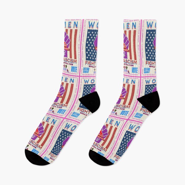 Item preview, PMD00961 Progressive Movement Designs vintage patriotic American Women Fight Fascism design shows you support democracy and progressive goals for Progressives Democrats Independents Liberals.  designed and sold by ProgressiveLeft.
