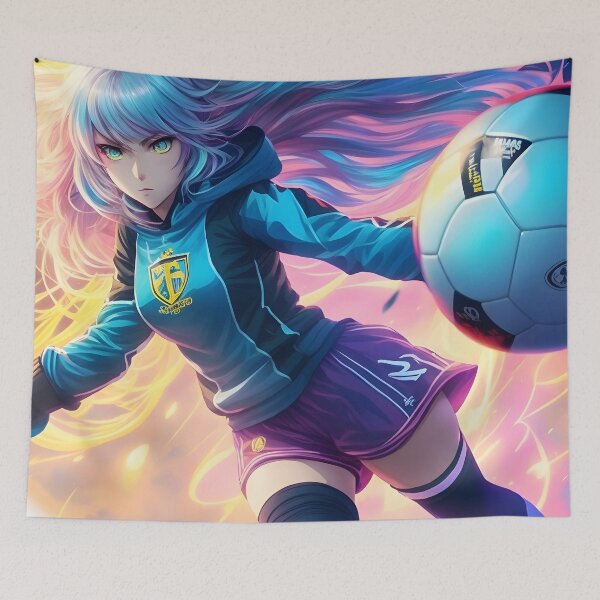 Item preview, Anime Soccer Girl  designed and sold by Isekai-Merch.