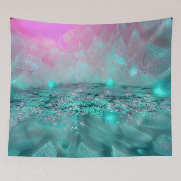 Item preview, Pastel Palace Version 2: Pink and Blue Mixed Media Style Art Image - Fun Rare Find designed and sold by Bridie  OBrien.