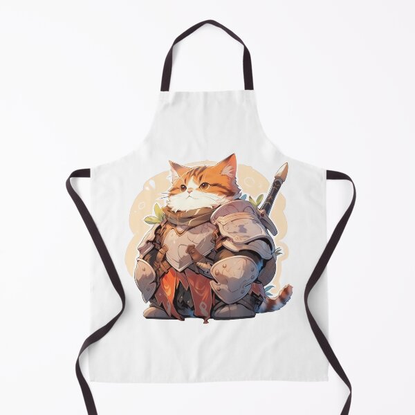 Item preview, Cute Kawaii Cat in Armor Art Big Warrior Cat designed and sold by CozyKawaiiArt.