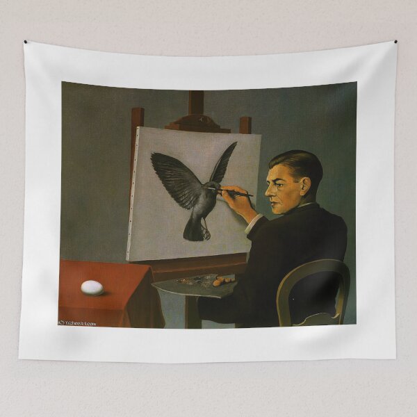Item preview, rené magritte Merging Lightness and Symbolism art and gift for sales designed and sold by EditorArt.