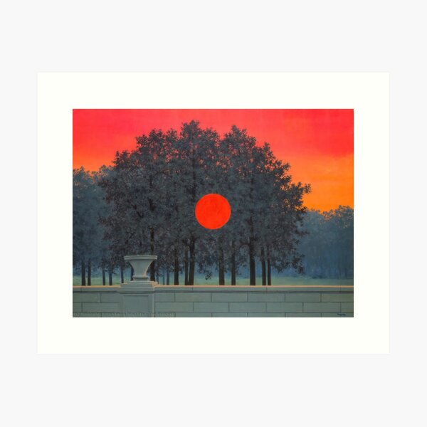 Item preview, rené magritte Merging Lightness and Symbolism art and gift for sales designed and sold by EditorArt.