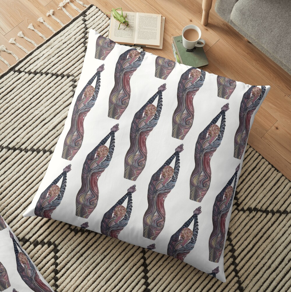 Tatoo Lady Floor Pillow