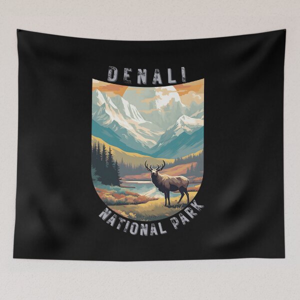 Item preview, Denali National Park Deer Tundra Art Deco Style designed and sold by Doctrine-Design.