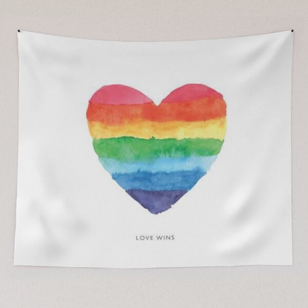 Item preview, Love Wins Watercolor Rainbow Heart designed and sold by Claireandrewss.