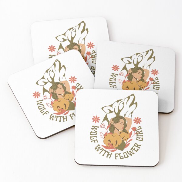 Item preview, Wolf With Flower Girl designed and sold by designerpriti.