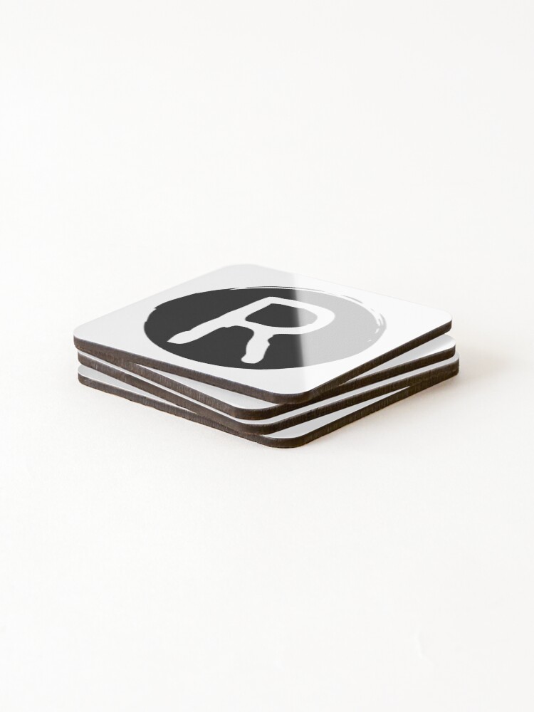 Thumbnail 4 of 5, Coasters (Set of 4), Letter R Initial designed and sold by GoldTypo.