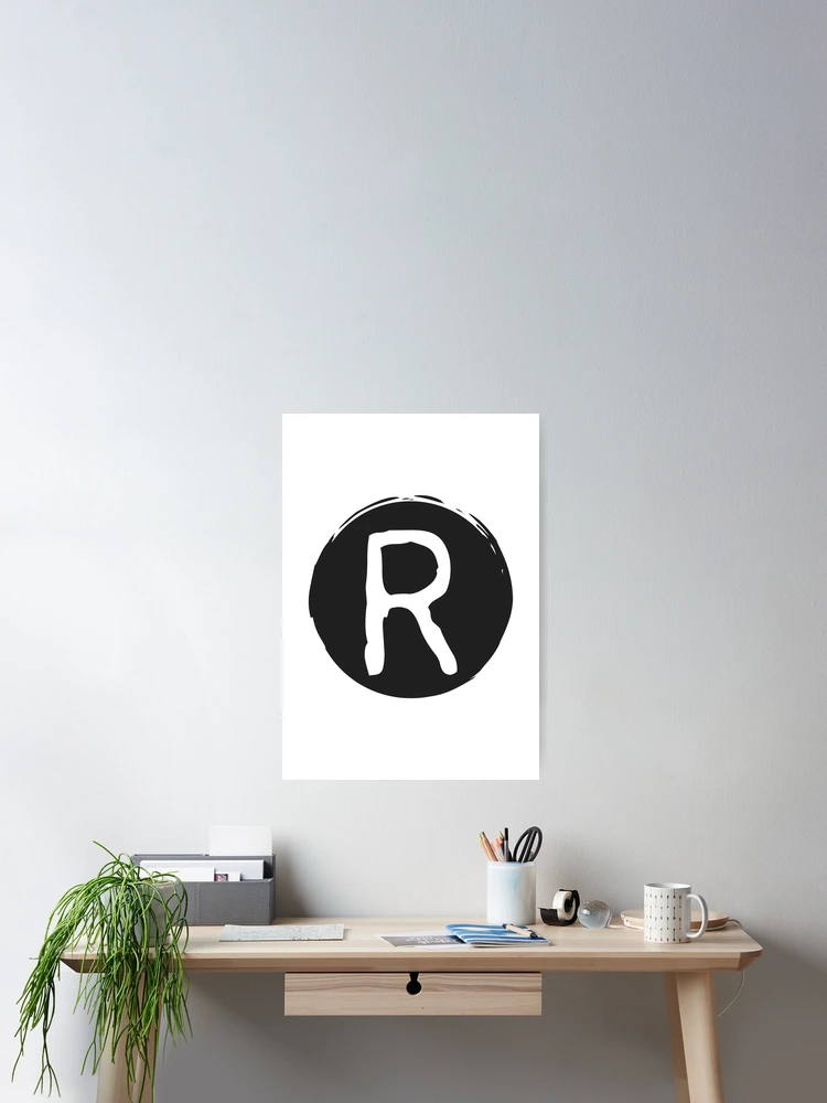 Thumbnail 2 of 3, Poster, Letter R Initial designed and sold by GoldTypo.
