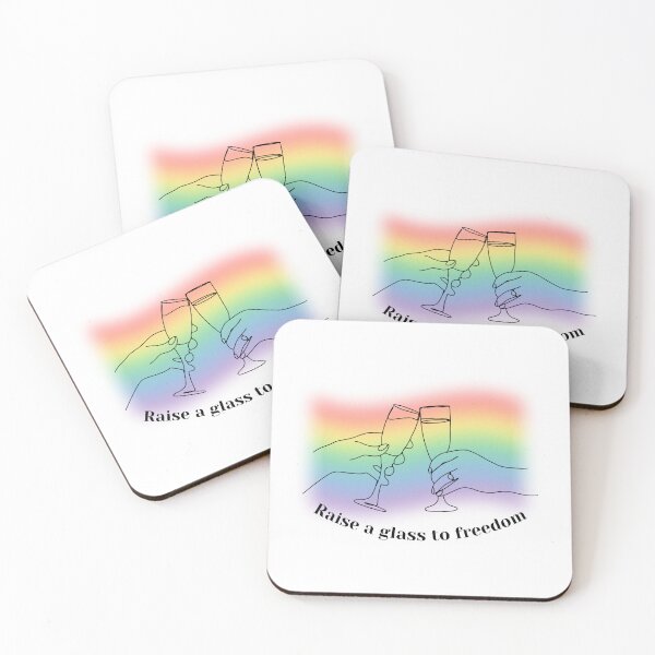Item preview, raise a glass to freedom hamilton gay cheers glasses toast lgbtq quote designed and sold by emcazalet.