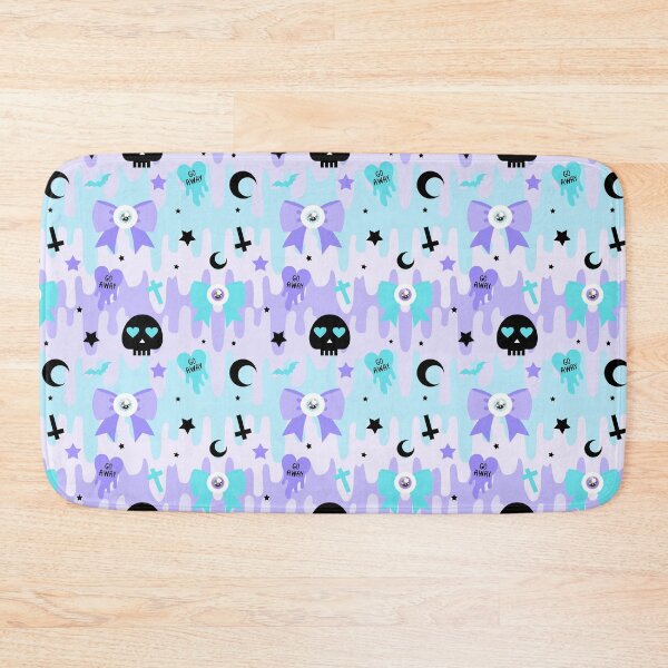 Item preview, pastel goth blue skull yami kawaii goth designed and sold by Kink Collective.