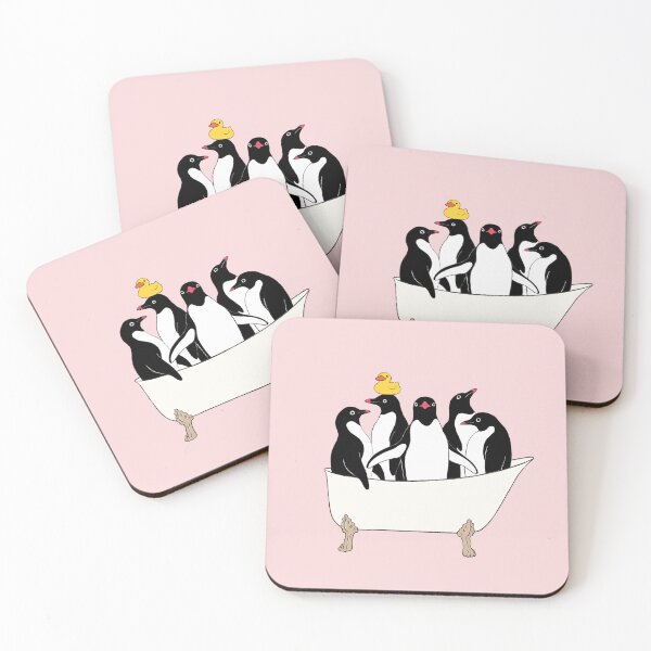Item preview, Penguins In Bathtub Pink designed and sold by bignosework.