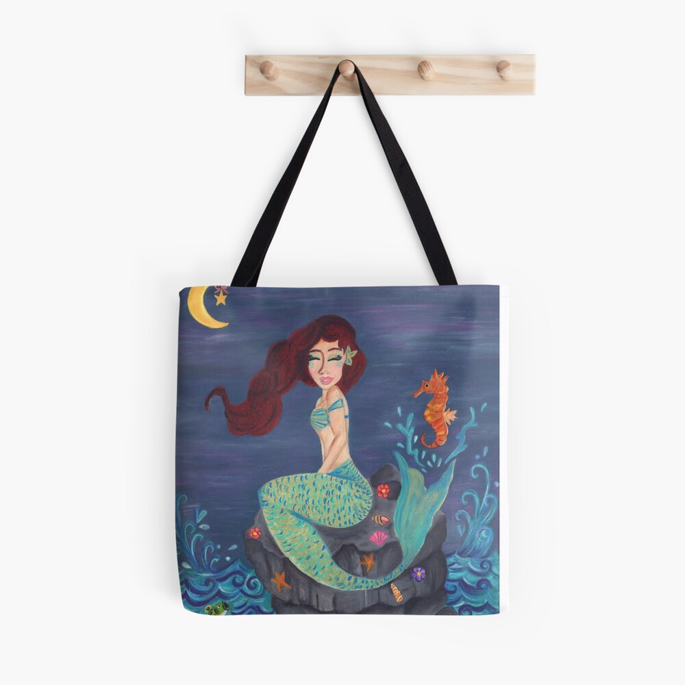 Mermaid Blue Sparkle Medium Sparrow Tote