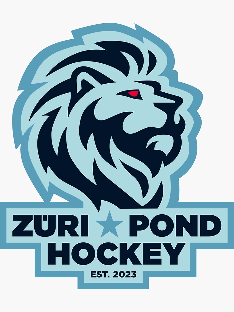 Thumbnail 3 of 3, Sticker, Zurich Pond Hockey Main Logo designed and sold by FiveRustyStore.