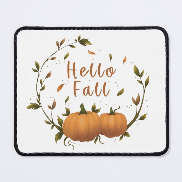Item preview, Hello Fall Pumpkin and Fall Leaves designed and sold by WickedBurrow.