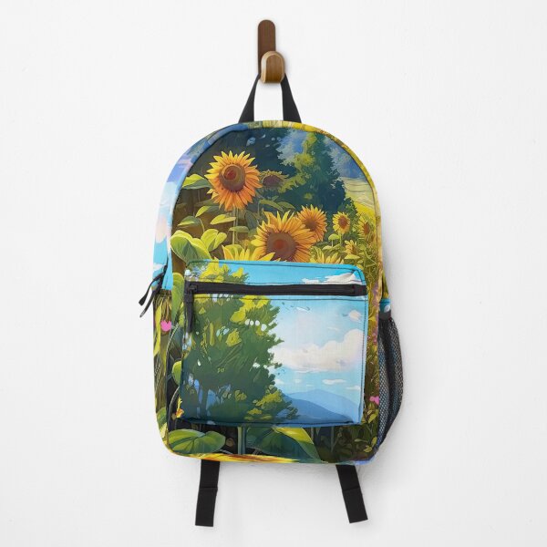 Item preview, Sunflowers fields in country landscape designed and sold by iguananick.