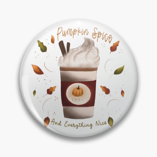Item preview, Pumpkin Spice Latte with fall leaves designed and sold by WickedBurrow.