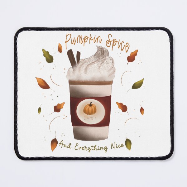 Item preview, Pumpkin Spice Latte with fall leaves designed and sold by WickedBurrow.