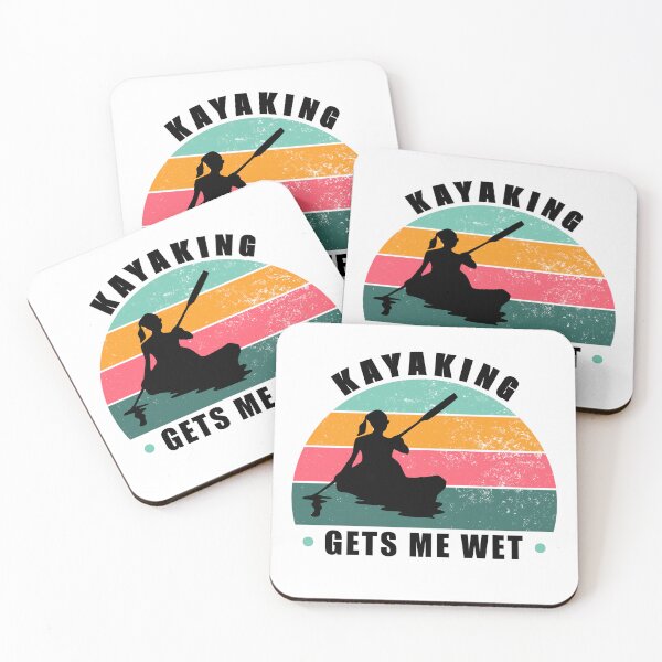Item preview, Kayaking gets me wet - girl cool vintage retro style design designed and sold by Cool Stuff Galore.