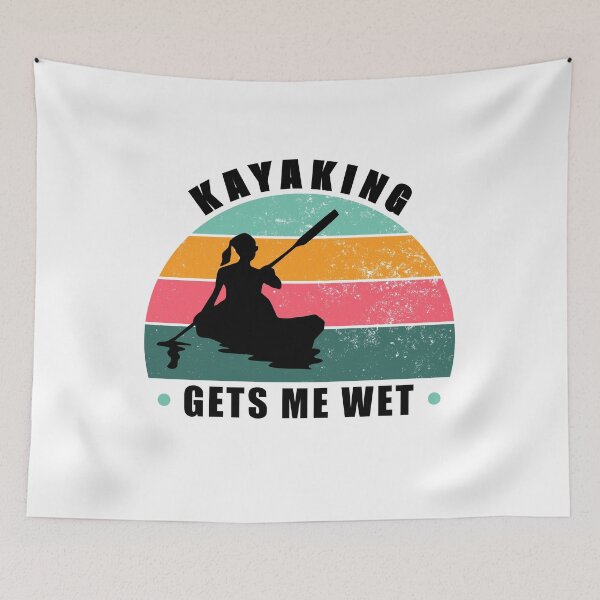 Item preview, Kayaking gets me wet - girl cool vintage retro style design designed and sold by Cool Stuff Galore.