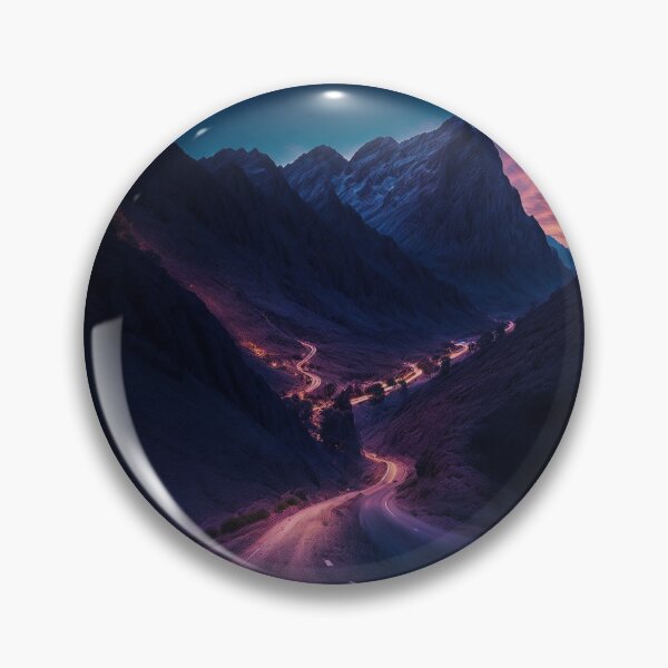 Item preview, A Mountain Pass with a Rocky Overhang and a Winding Road, Ai Generated Art designed and sold by AiGens.