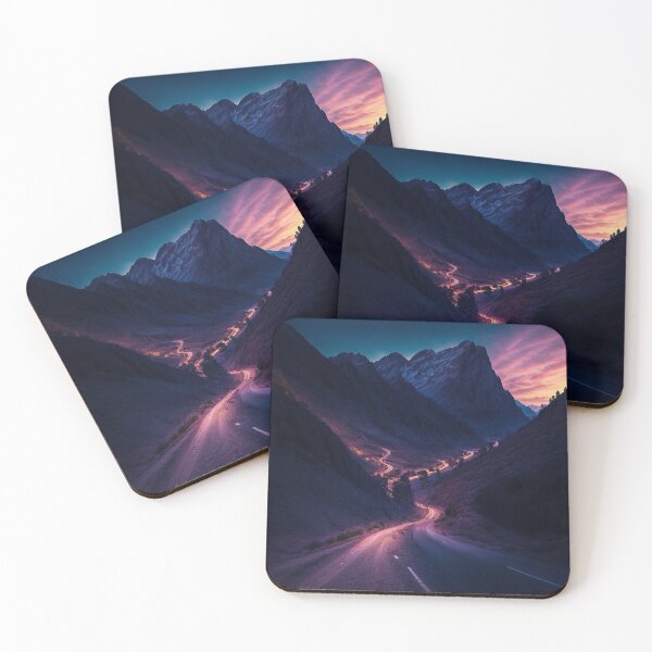 Item preview, A Mountain Pass with a Rocky Overhang and a Winding Road, Ai Generated Art designed and sold by AiGens.