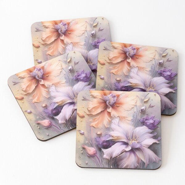 Item preview, Purple floral watercolors designed and sold by Art by Lilia.