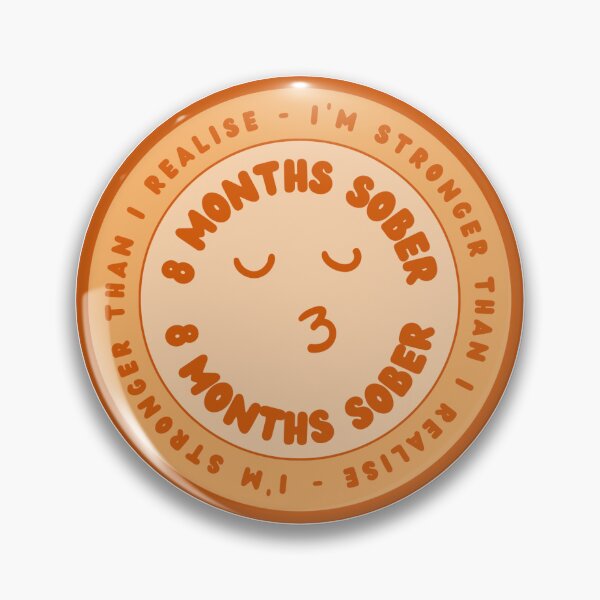 Item preview, 8 Months Sober Token, Addiction Recovery Gift, NA Recovery Gift, AA Recovery Gift designed and sold by Psychopasta.