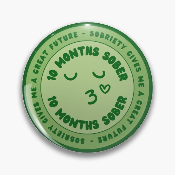Item preview, 10 Months Sober Token, Addiction Recovery Gift, NA Recovery Gift, AA Recovery Gift designed and sold by Psychopasta.
