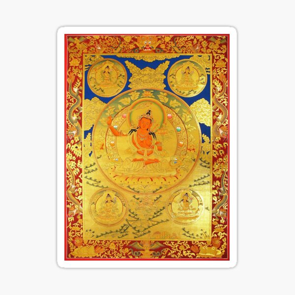 Item preview, Mandala 168 Samantabhadra Full Gold Thangka designed and sold by GuyBlank.
