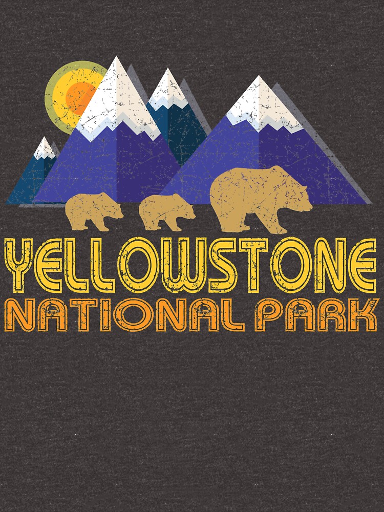 Discover Parc National De Yellowstone Grizzly Bear Et Cubs T-Shirt