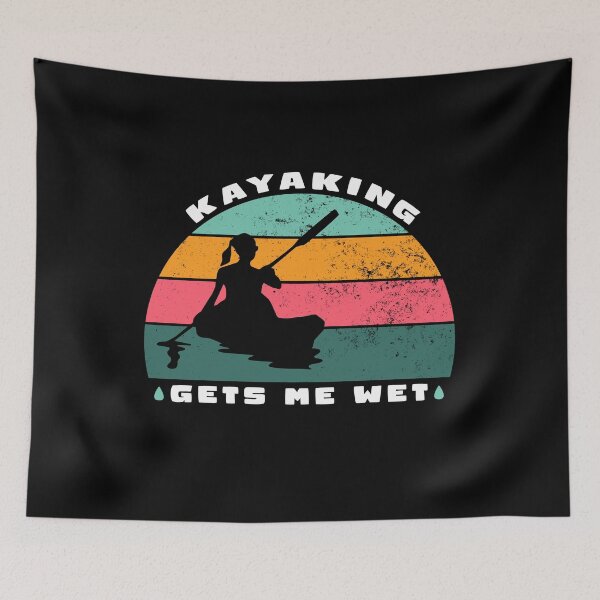 Item preview,  Kayaking gets me wet - girl cool vintage retro style design designed and sold by Cool Stuff Galore.