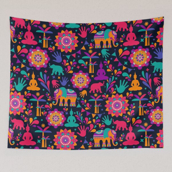 Item preview, Colorful Holi Hai Elephants & Paint designed and sold by HolidayBug.