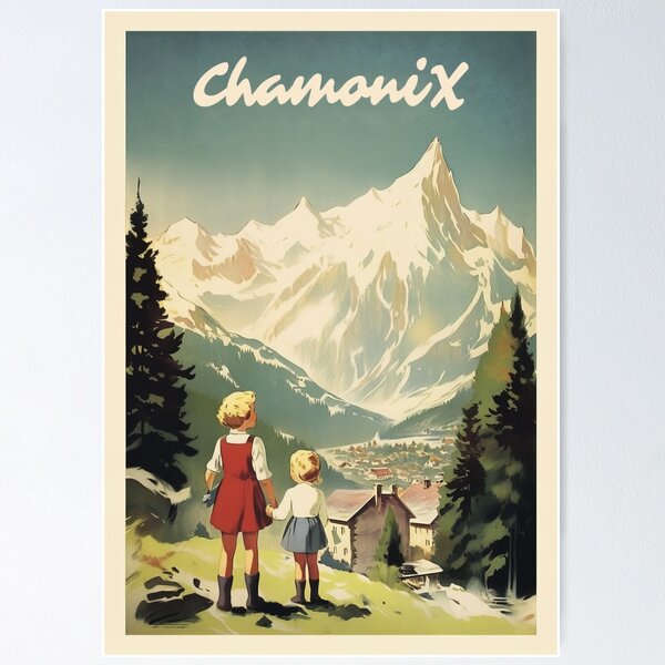 Item preview, Chamonix, Mont Blan, Ski Poster designed and sold by BokeeLee.
