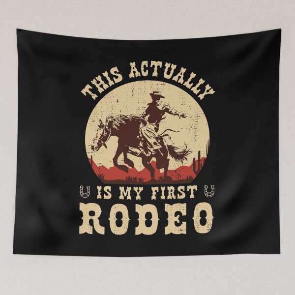 Item preview, This Actually Is My First Rodeo Vintage Cowboy Cowgirl Horse designed and sold by Designer-Girl.