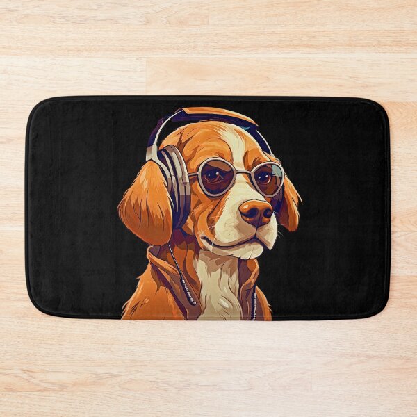 Item preview, Dog Wearing Headphones | Dog Wearing Sunglasses | Puppy Wearing Headphones designed and sold by CoolHippoQuotes.