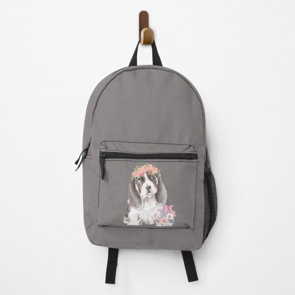 Item preview, Cute water colour Basset Hound with a Flower crown designed and sold by ConnieVZ.