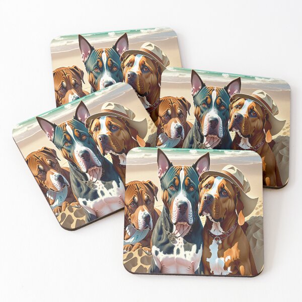 Item preview, 3 Pitbulls on vacation designed and sold by Shiwwa.