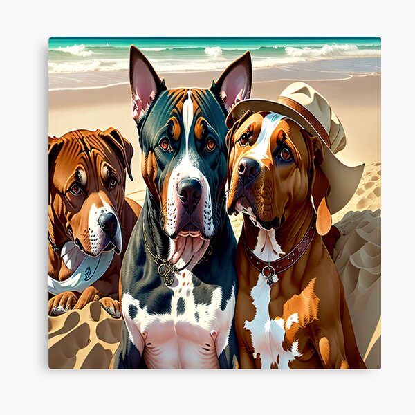 Artikel-Vorschau von 3 Pitbulls on vacation, designt und verkauft von Shiwwa.