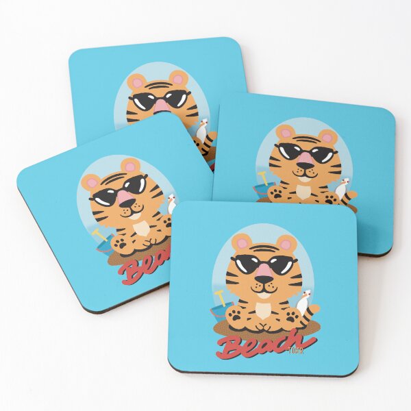 Item preview, Cool little tiger on the beach  designed and sold by marina63.
