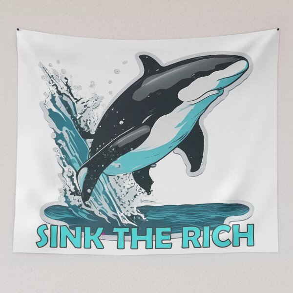 Item preview, Team Orca Gladis Sink The Rich Classic T-Shirt Funny Sticker designed and sold by booblegum.