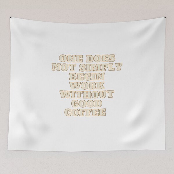 Item preview, Do not begin work without coffee Minimalist Cute Beans Aesthetic Simple Trending Gift Coffeeholic caffeine designed and sold by Winterlock.