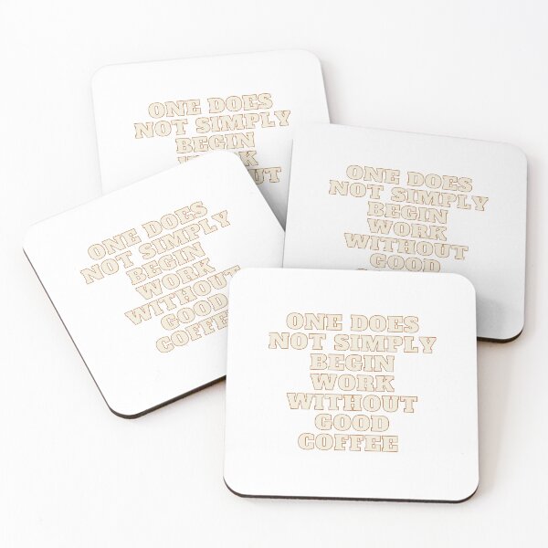 Item preview, Do not begin work without coffee Minimalist Cute Beans Aesthetic Simple Trending Gift Coffeeholic caffeine designed and sold by Winterlock.