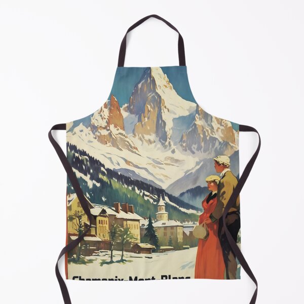 Item preview, Chamonix, Mont Blan, Vintage Ski Poster designed and sold by BokeeLee.