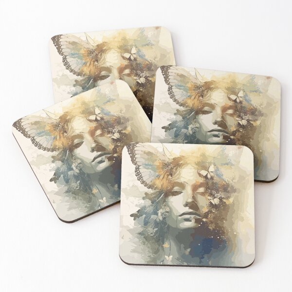 Item preview, Lepidopterist Butterfly Woman Face Abstract Art designed and sold by Art-Jiyuu.