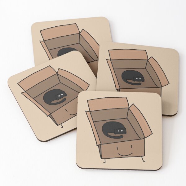 Item preview, Cat in a box - black designed and sold by ScrimblyStudios.
