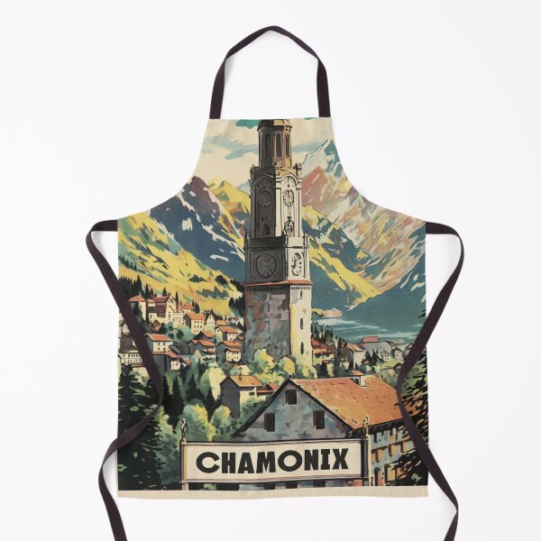 Item preview, Chamonix, Mont Blan, Vintage Ski Poster designed and sold by BokeeLee.